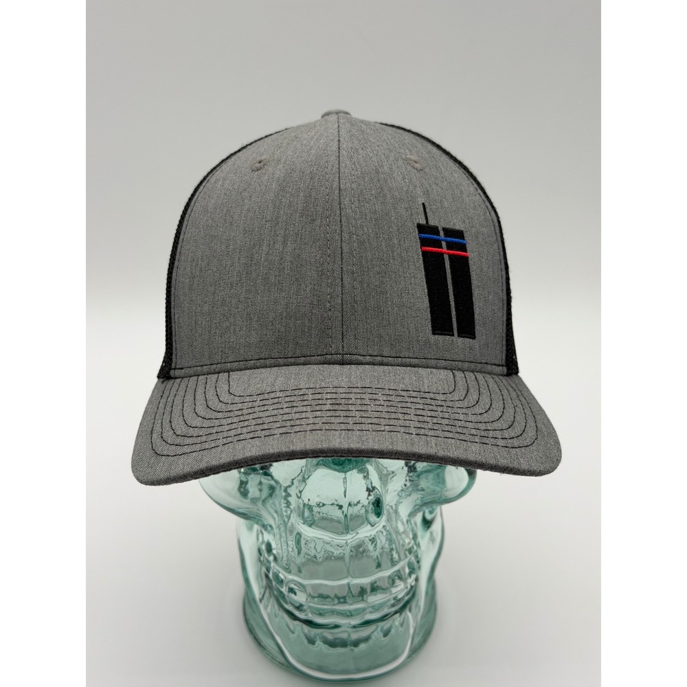Twin Towers 20 Year Anniversary Patch Trucker Hat Cap Gray Black Snapback Mesh